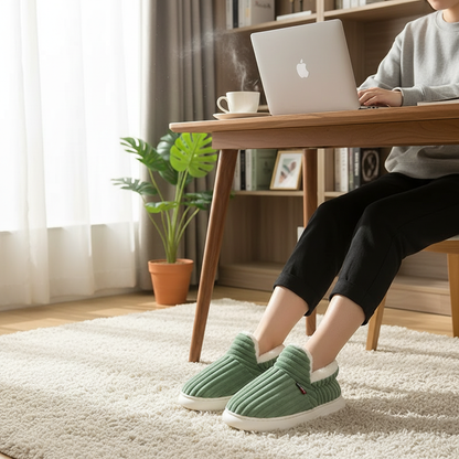 Evshine Soft Sole Slippers For Women Winter Fashion Women Fur Slippers Fuzzy Plush Men Slippers Warm Furry Women Cotton Shoes